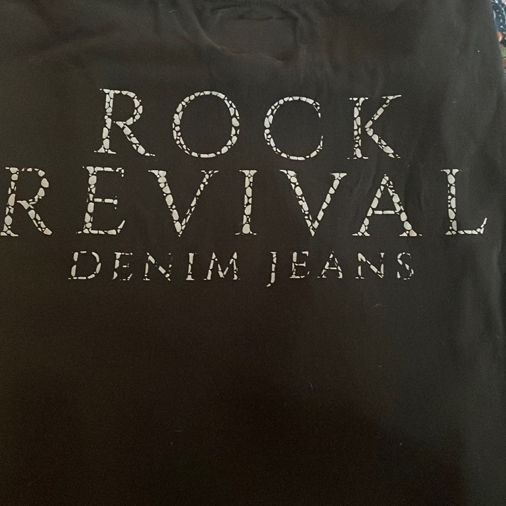 Black Used Rock Revival T-shirt